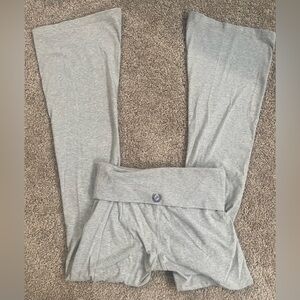 Y2K Victorias Secret Pink grey fold over flare leggings